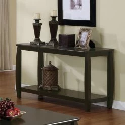 Best Sale 😉 Contemporary & Modern Console Tables Coaster Furniture Wood Sofa Table - Cappuccino 👍
