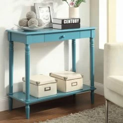 Hot Sale 😍 Contemporary & Modern Console Tables Convenience Concepts French Country Hall Table With Drawer ⌛