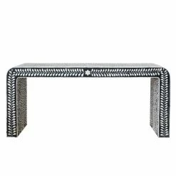 Hot Sale 🌟 Rustic Console Tables Creative Co-Op Bone Inlay Waterfall Edge Console Table 🧨