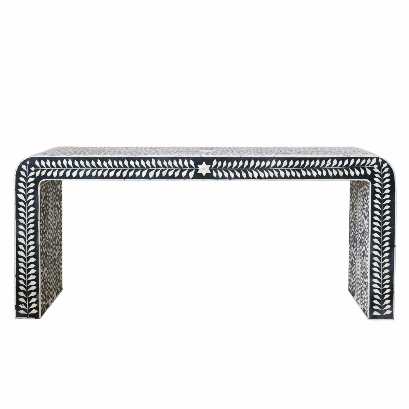 Hot Sale π Rustic Console Tables Creative Co-Op Bone Inlay Waterfall Edge Console Table π§¨