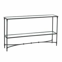 Coupon 👏 Contemporary & Modern Console Tables Creative Co-Op Libertine Glass And Iron Console Table - Black 👍