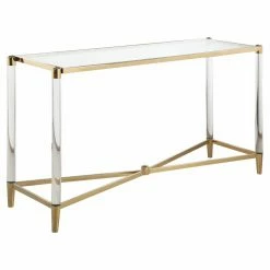 Buy 💯 Contemporary & Modern Console Tables Chintaly Denali Rectangular Sofa Table 🧨