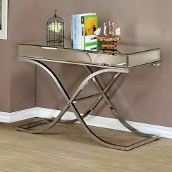 Outlet ๐ Contemporary & Modern Console Tables Furniture Of America Sarita Mirror Top Sofa Table โค๏ธ