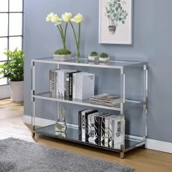 Budget 🛒 Contemporary & Modern Console Tables Furniture Of America Zoe Faux Lucite Console Table 🎉