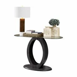 Outlet โ๏ธ Contemporary & Modern Console Tables Furniture Of America Norman O Shaped Sofa Table ๐