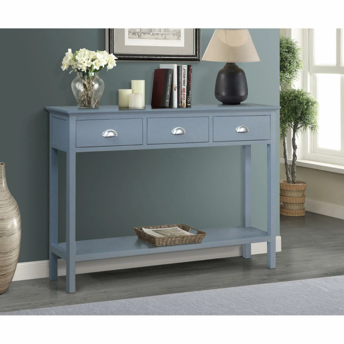 New ๐ Farmhouse & Cottage Style Console Tables Gallerie Decor Newport Console - Gray ๐