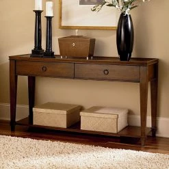 Discount ✨ Rustic Console Tables Hammary Sunset Valley Sofa Table - Rich Mahogany 🔥