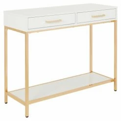 New 🎁 Glam Console Tables OSP Home Furnishings Alios 2 Drawer Foyer Table 😉