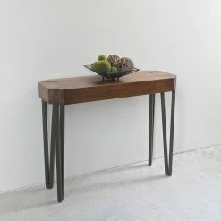 Outlet 🥰 Distressed & Industrial Style Console Tables International Caravan Hamburg Contemporary Wood Console Table 😉
