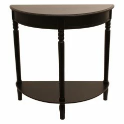 Outlet ⭐ Classic & Traditional Console Tables Decor Therapy Eased Edge Half Round Table 😀
