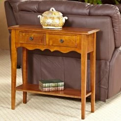 Best Sale 🛒 Classic & Traditional Console Tables Leick Home Petite Oak Console Table 🎉