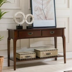 Best deal ⌛ Classic & Traditional Console Tables Leick Home Stratus Two Drawer Sofa Table ✔️