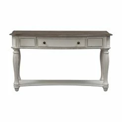 Discount ⭐ Farmhouse & Cottage Style Console Tables Liberty Furniture Industries Magnolia Manor Sofa Table 🧨
