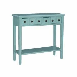 Outlet 🔥 Transitional Console Tables Powell Sadie 2-Drawer Console - Teal 😉
