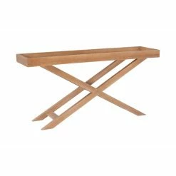 Cheap 👏 Mid-Century Modern Console Tables Powell Neylon X-Base Console - Natural 🔥
