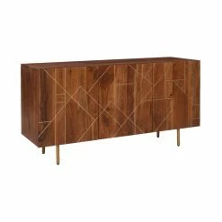 Top 10 🎉 Mid-Century Modern Console Tables Powell Khloe Console - Brown With Gold Accents 😉