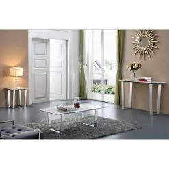 New 🔥 Contemporary & Modern Console Tables Meridian Furniture Inc Carlton Chrome Console Table 👏