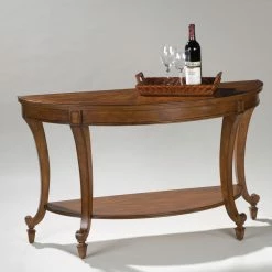 Cheapest 🌟 Classic & Traditional Console Tables Magnussen T1052 Aidan Wood Demilune Console Table 🎁