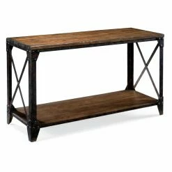 Outlet 😍 Rustic Console Tables Magnussen T1755 Pinebrook Wood Rectangular Console Table 😍