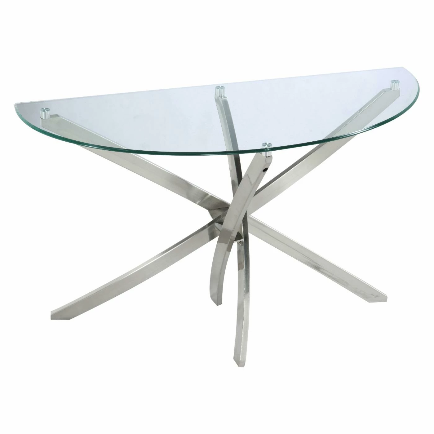 New 🤩 Glam Console Tables Magnussen Zila Demilune Sofa Table ⭐