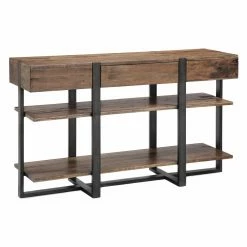 Top 10 ๐ Distressed & Industrial Style Console Tables Magnussen Prescott Reclaimed Wood Rectangular Console Table โจ