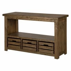 Best Sale ⌛ Transitional Console Tables Magnussen Stratton Rustic Rectangular Entryway Table With Storage 🎉