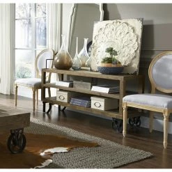 Budget ✨ Distressed & Industrial Style Console Tables Modus Coalburn Reclaimed Wood Media Console 🤩