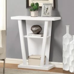 Cheap 🎉 Monarch Specialties Transitional Console Tables Monarch I 2560 32 In. Hall Console Accent Table - White 👍