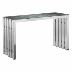 Best deal 🌟 Contemporary & Modern Console Tables Pangea Home Vlad Console Brushed Metal ✔️