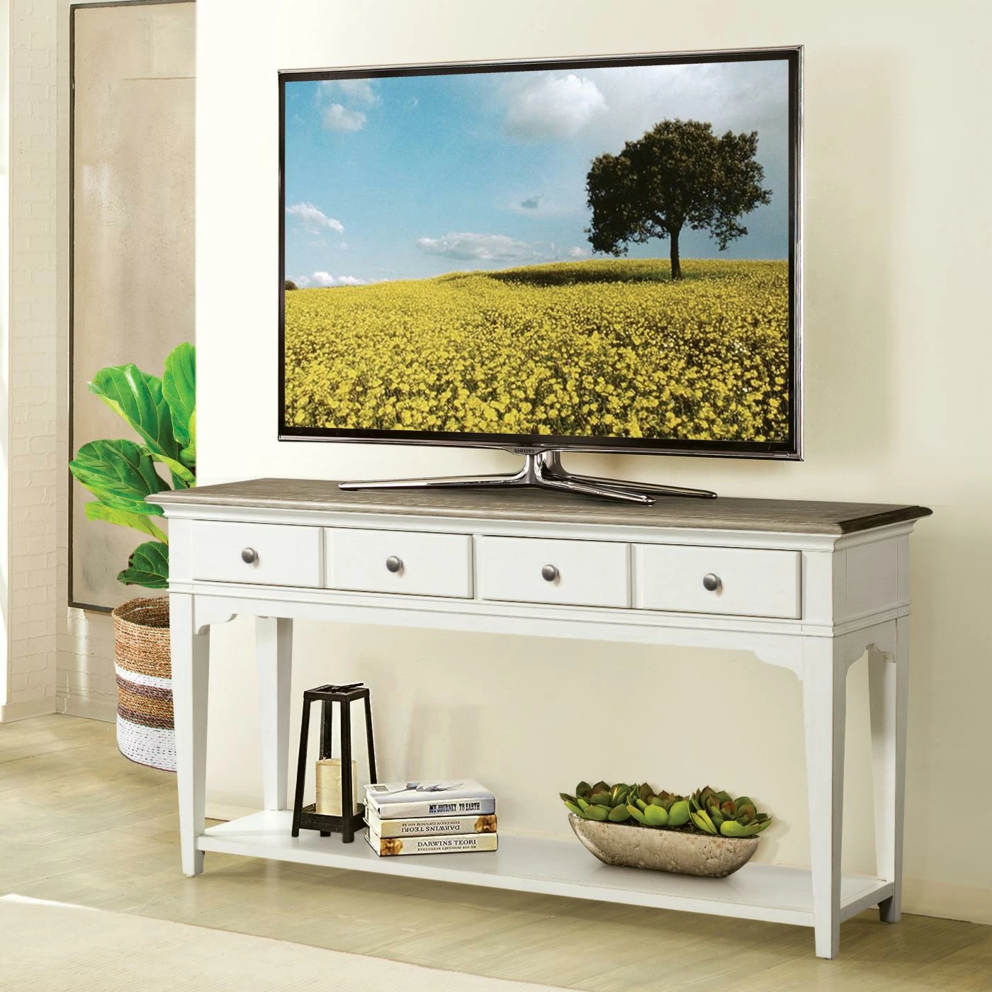 Best reviews of π Farmhouse & Cottage Style Console Tables Riverside Furniture Myra Leg Sofa Table π