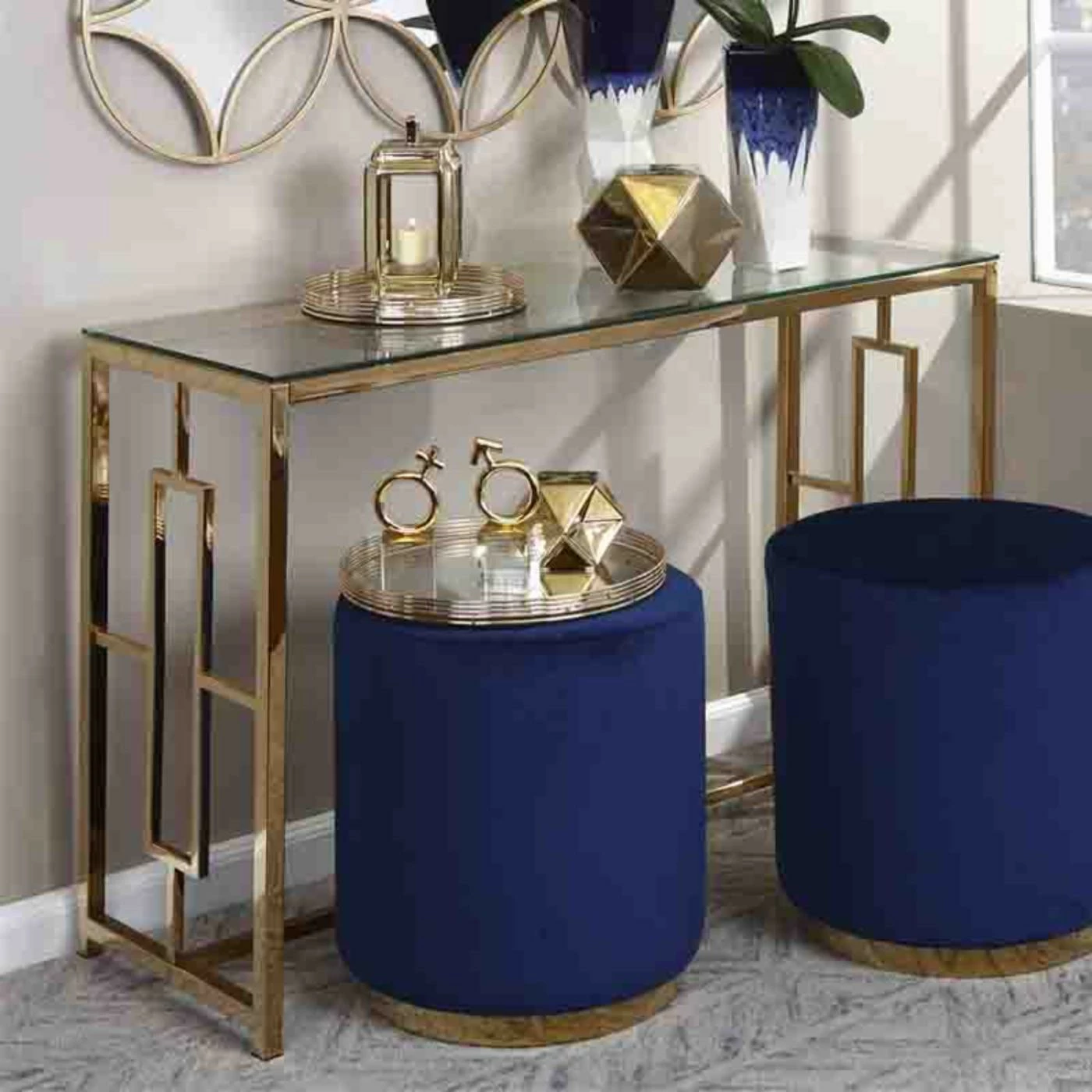 Discount β Contemporary & Modern Console Tables Sagebrook Home Gold Metal Console Table π―