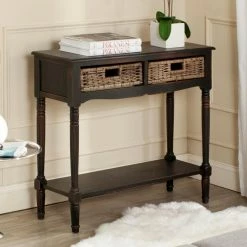 Promo 😀 Transitional Console Tables Safavieh Corbin 2 Drawer Console 🎉