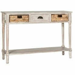 Budget โค๏ธ Coastal & Nautical Console Tables HN Home Norman Coastal Console Table With Storage ๐งจ