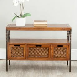 Best reviews of 🎉 Transitional Console Tables Safavieh Joshua 3 Drawer Console 👍