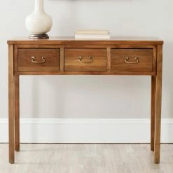 New 😍 Transitional Console Tables Safavieh Cindy Console With Storage Drawers 🎉
