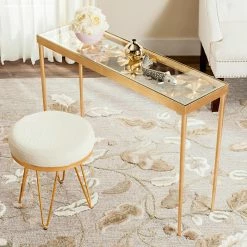 Budget 👍 Glam Console Tables Safavieh Otto Ginkgo Leaf Console 🧨
