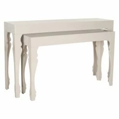 Promo 🤩 Glam Console Tables Safavieh Beth French Leg Lacquer Stacking Console 🎉