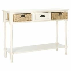 Cheap ๐ Coastal & Nautical Console Tables Safavieh Winifred Wicker Storage Console Table ๐คฉ