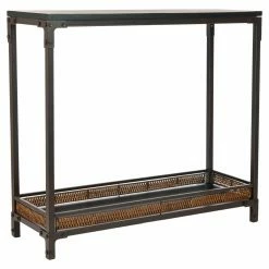 Flash Sale โญ Craftsman & Mission Style Console Tables Safavieh Dinesh Storage Console Table ๐คฉ
