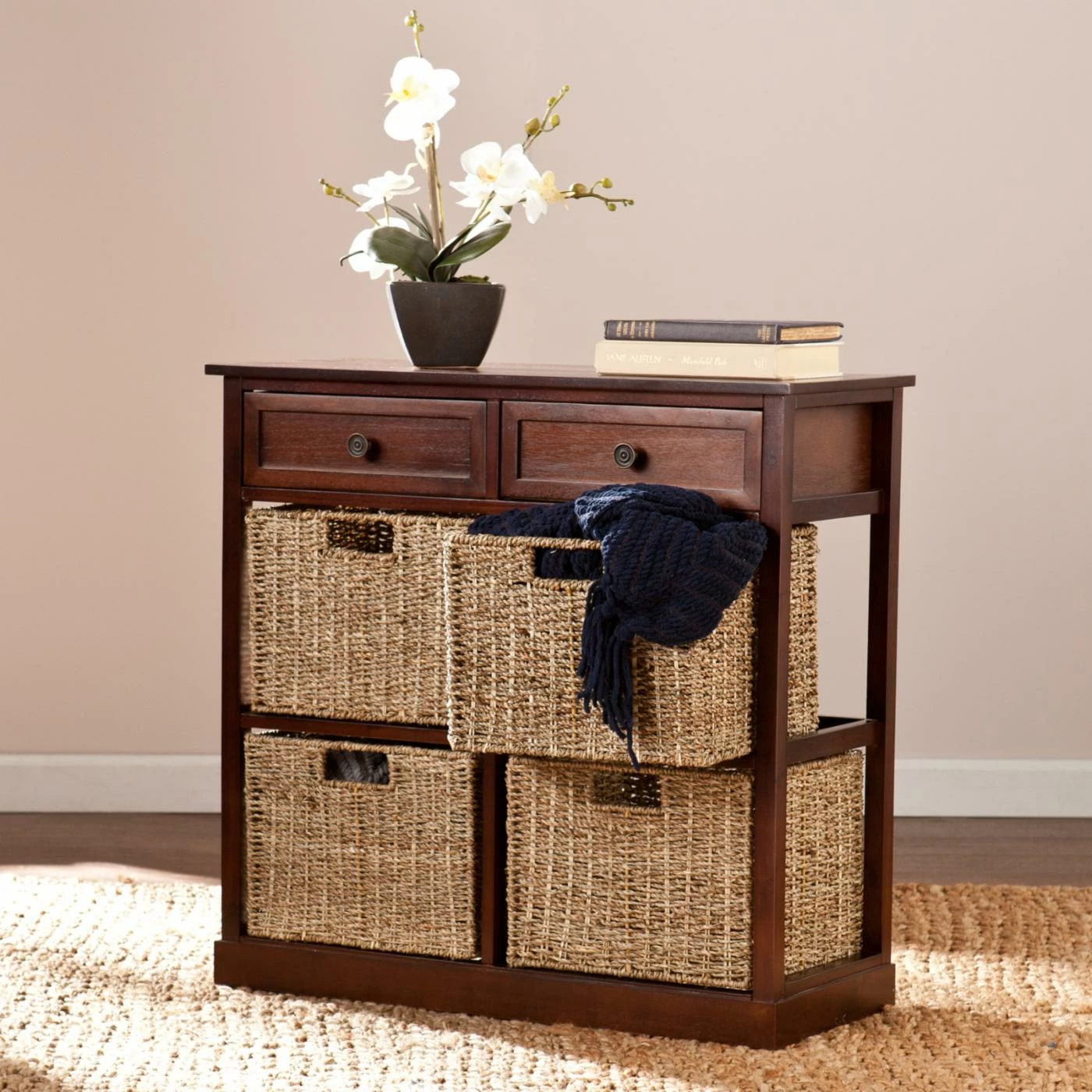 Best Sale ๐ Classic & Traditional Console Tables Southern Enterprises Kenton Console Table With 4 Baskets ๐ฅฐ