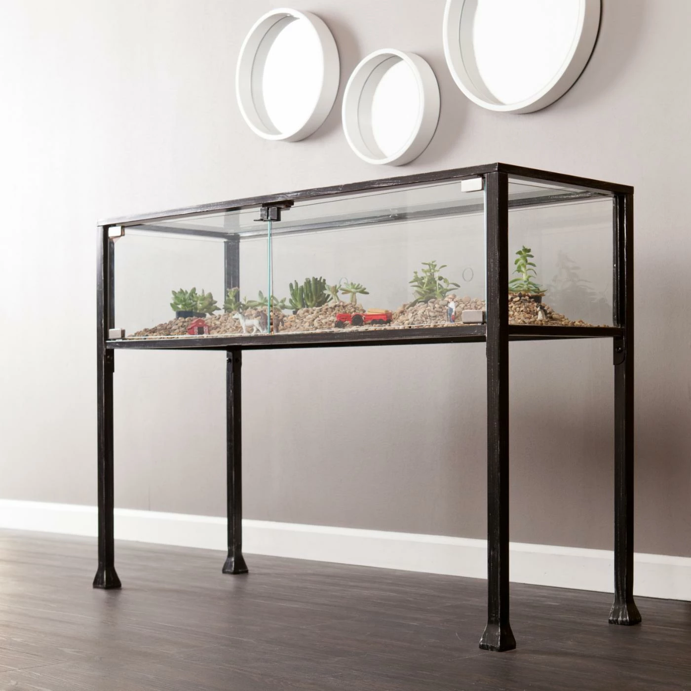 Cheapest ✔️ Transitional Console Tables Southern Enterprises Terrarium Console Table 🎉