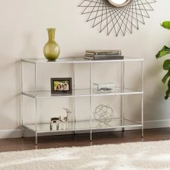 Budget ๐คฉ Glam Console Tables Southern Enterprises Knox Glam Mirrored Console Table - Chrome ๐คฉ