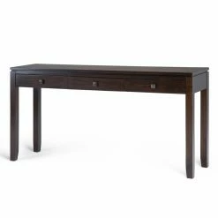 Hot Sale ⌛ Brooklyn & Max Contemporary & Modern Console Tables Brooklyn + Max City 3 Drawer Solid Wood Console Table 😍