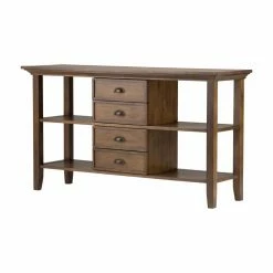 Cheap 🌟 Brooklyn & Max Classic & Traditional Console Tables Brooklyn + Max Stanwick Rustic Pine Wood Console Table 🎁