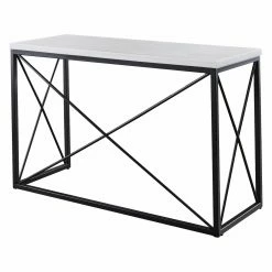 Deals ❤️ Contemporary & Modern Console Tables Steve Silver Co. Skyler Marble Top Rectangle Sofa Table 🥰