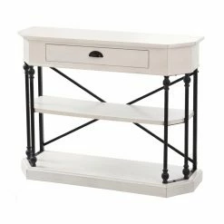 Outlet ⌛ Contemporary & Modern Console Tables StyleCraft 3 Tier Single Drawer Clipped Corner Console Table 🔔