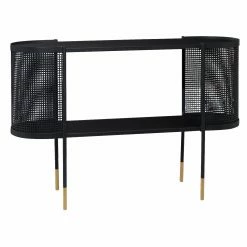 New ๐ Contemporary & Modern Console Tables DecMode Perforated Oval Contemporary Console Table ๐