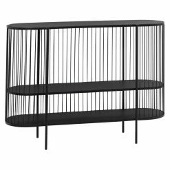Top 10 👍 Contemporary & Modern Console Tables DecMode 3 Tier Modern Polished Caged Oval Console Table 👏