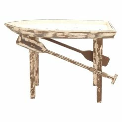 Hot Sale 😍 Coastal & Nautical Console Tables DecMode Wood Boat Console Table ⭐