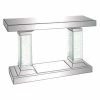 Buy 💯 Contemporary & Modern Console Tables DecMode Crystal Pedestal Rectangular Console Table 🛒